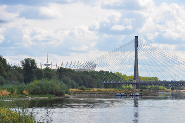 Fototapeta premium Most nad Wisłą (Wisła) w Warszawie