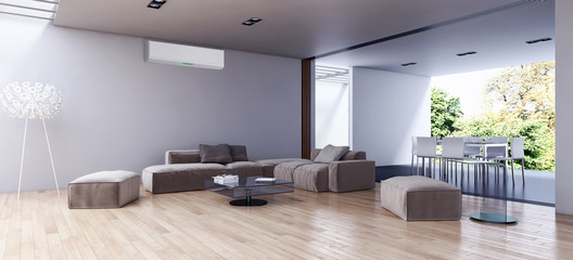 Interno con aria condizionata