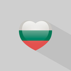 Love Bulgaria symbol with shadow