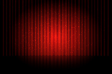 red curtain background vector version