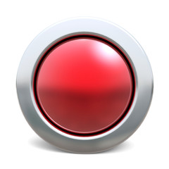 3d shiny button - red version
