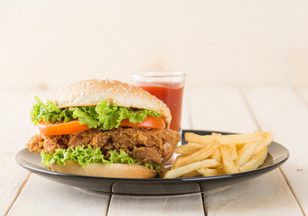 crispy chicken burger