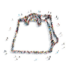 people shape  bag  cartoon