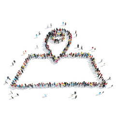 people  shape map pointer cartoon