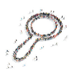  people  shape  magnifying glass cartoon