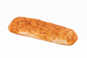 Puff pastry isolate on white