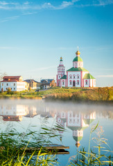 Orthodox church in city of Suzdal Russia - obrazy, fototapety, plakaty