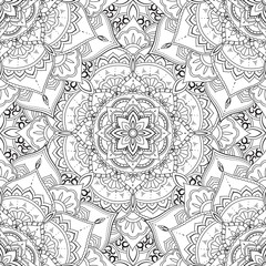 Ornamental circle pattern. Seamless background