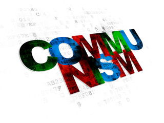 Politics concept: Communism on Digital background