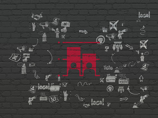 Political concept: Election on wall background