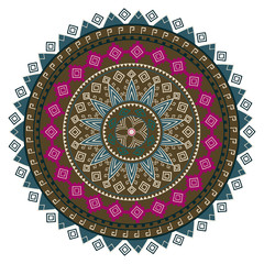 Mandala, ornamental round pattern. Tribal, ethnic, bohemian, isl