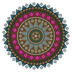 Mandala, ornamental round pattern. Tribal, ethnic, bohemian, isl