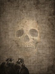 Obraz premium Halloween old textured paper background