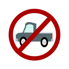 Not Allowed Sign, Do not car sign, No car symbol vector