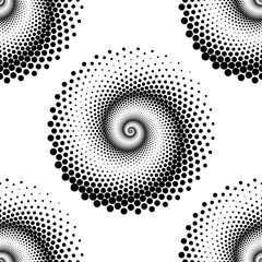 Design seamless spiral dots pattern