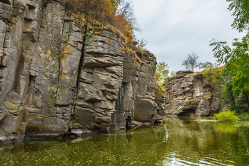 ukraine buki canyon autumn scene