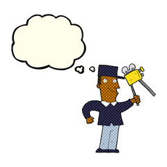 cartoon film maker with thought bubble