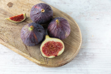 Fresh dark figs
