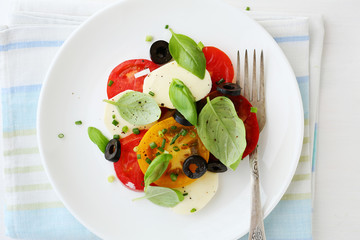 salad with cheese and tomatoes