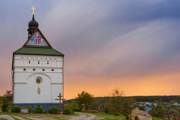 christian church on a evening sky background