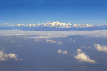 Fototapeta premium Aerial view at Himalayas