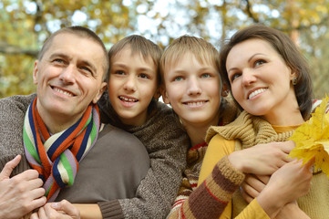 Fototapeta premium Portrait of family relaxing 