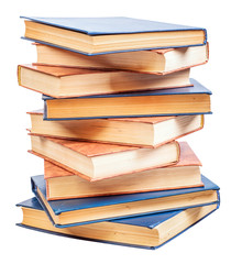 stack of books isolated on a white background
