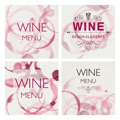 Vector Illustration of Wine Design Templates