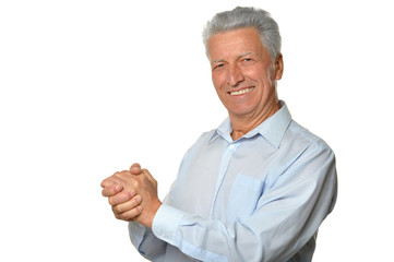 Mature man with shaking hands