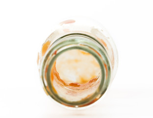 sauce bottle on white background