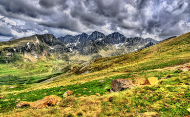 Naklejka premium View of the Pyrenees near El Pas de la Casa - Andorra