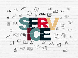 Obraz premium Business concept: Service on wall background