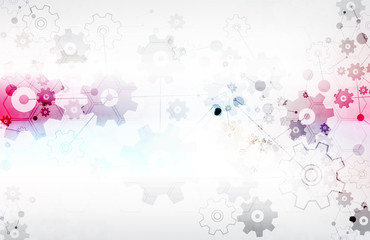 Scientific technical background scheme gears.