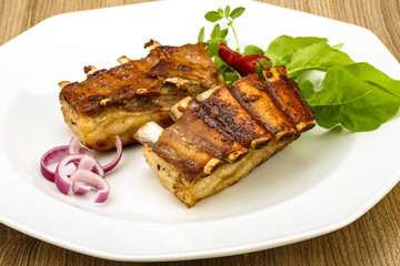 Roasted lamb ribs