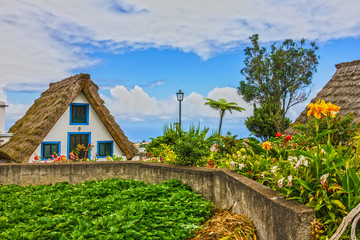 Fototapeta na wymiar Traditional rural house in Santana Madeira, Portugal