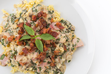 penne pasta with cream sauce