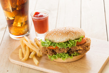 crispy chicken burger