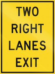 Two Right Lanes Exit in Canada