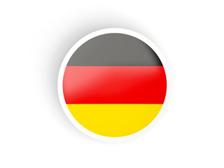 Obraz premium Round sticker with flag of germany