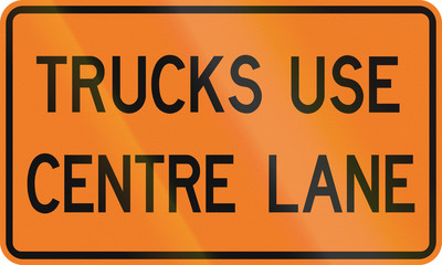 Trucks Use Centre Lane in Canada