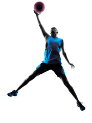 Fototapeta premium woman basketball player silhouette