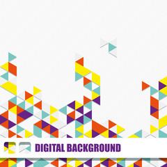 Vector background of different color triangles