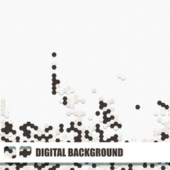 Vector background of different color hexagons