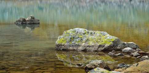 Water in mountains lake
