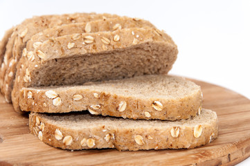 Sliced black healthy bread  with cereals