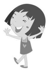 Little boy smiling on white