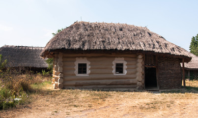 The ancient building of the shed in the garden