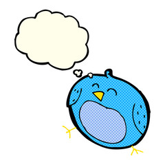 cartoon bird with thought bubble