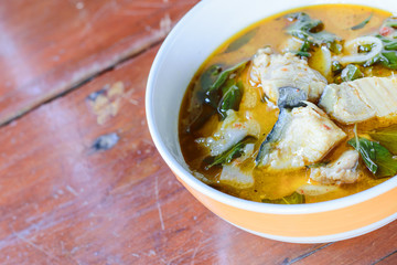Red curry with fish