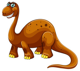 Large dinosaur smiling on white